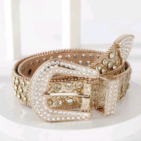 Accessories - Gold Rhinestone Belt